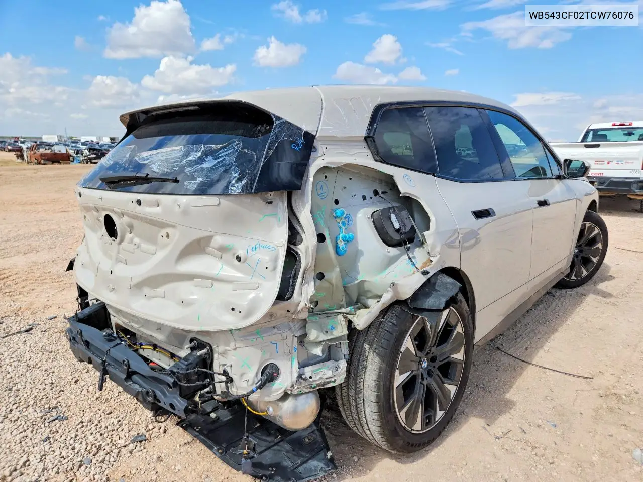 2026 BMW Ix xDrive45 VIN: WB543CF02TCW76076 Lot: 59388276