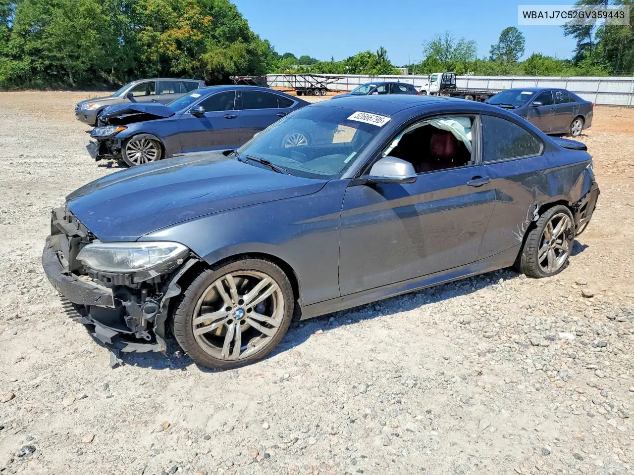 2016 BMW M235I VIN: WBA1J7C52GV359443 Lot: 52666796