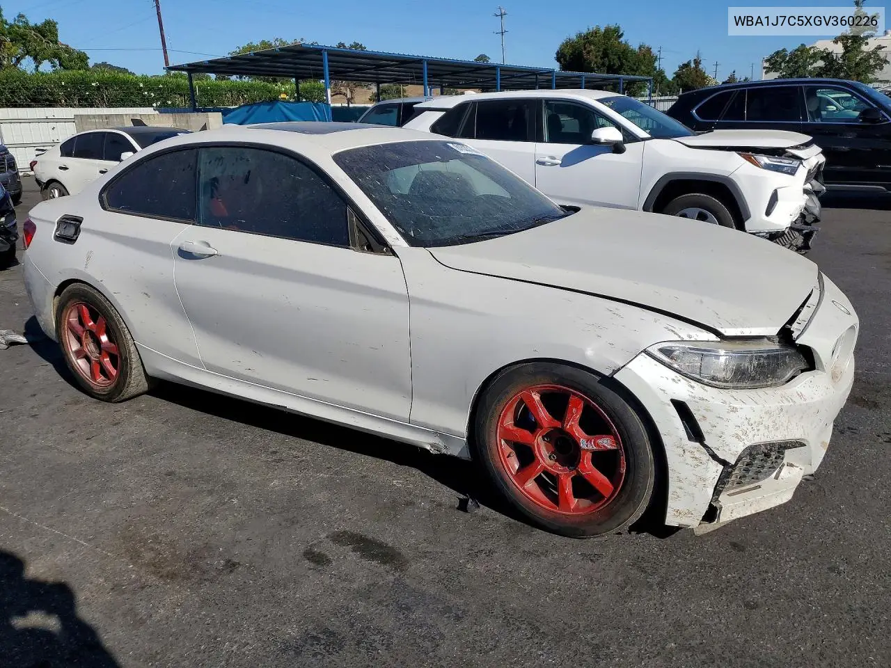 2016 BMW M235I VIN: WBA1J7C5XGV360226 Lot: 61520106