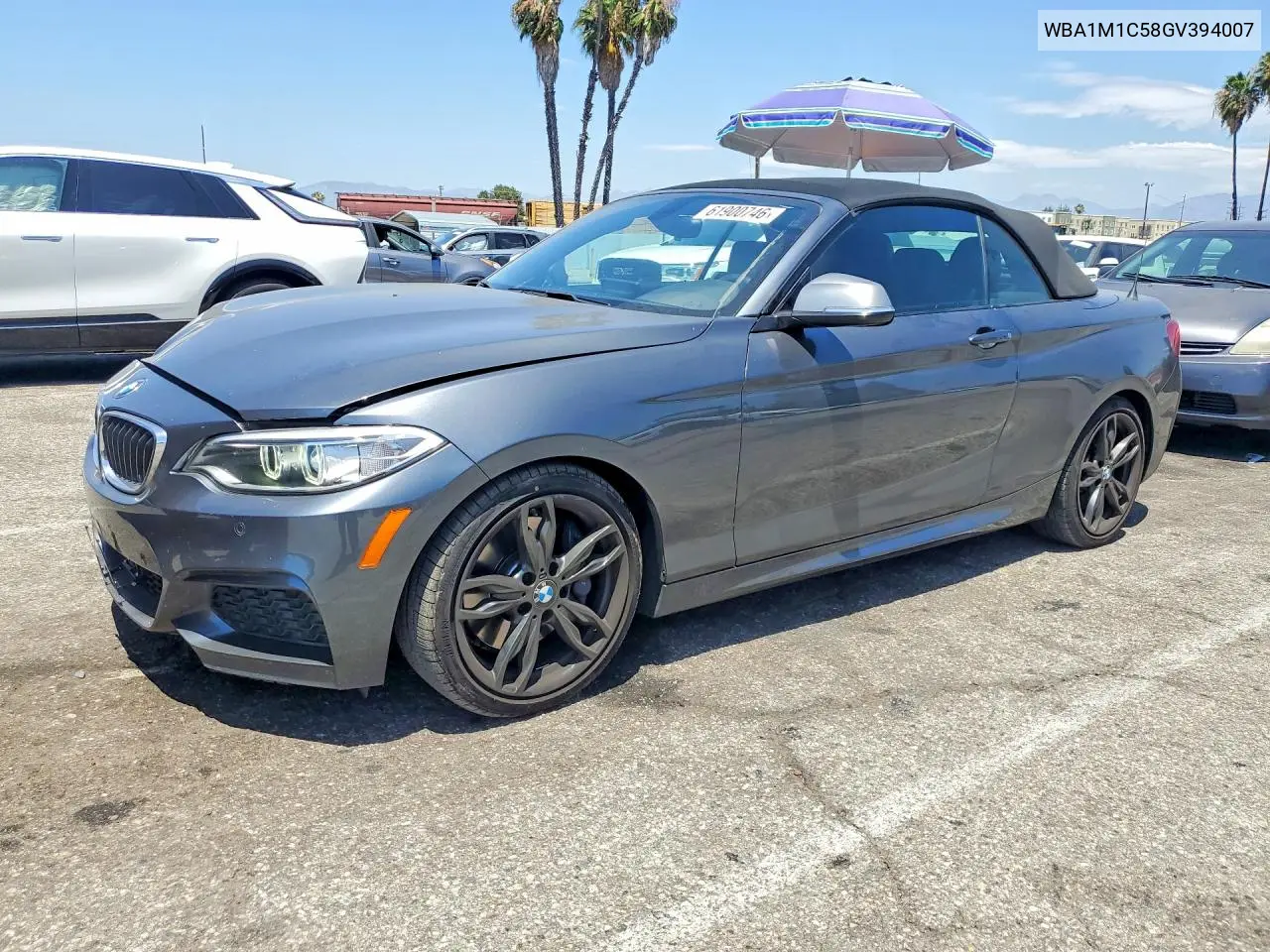 2016 BMW M235I VIN: WBA1M1C58GV394007 Lot: 61900746