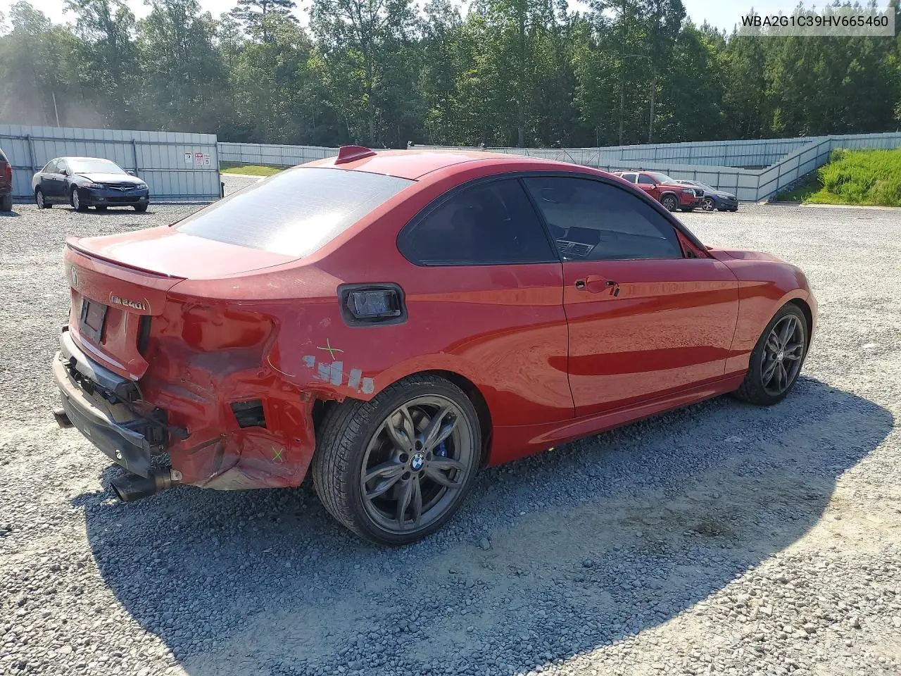 2017 BMW M240I VIN: WBA2G1C39HV665460 Lot: 59624266
