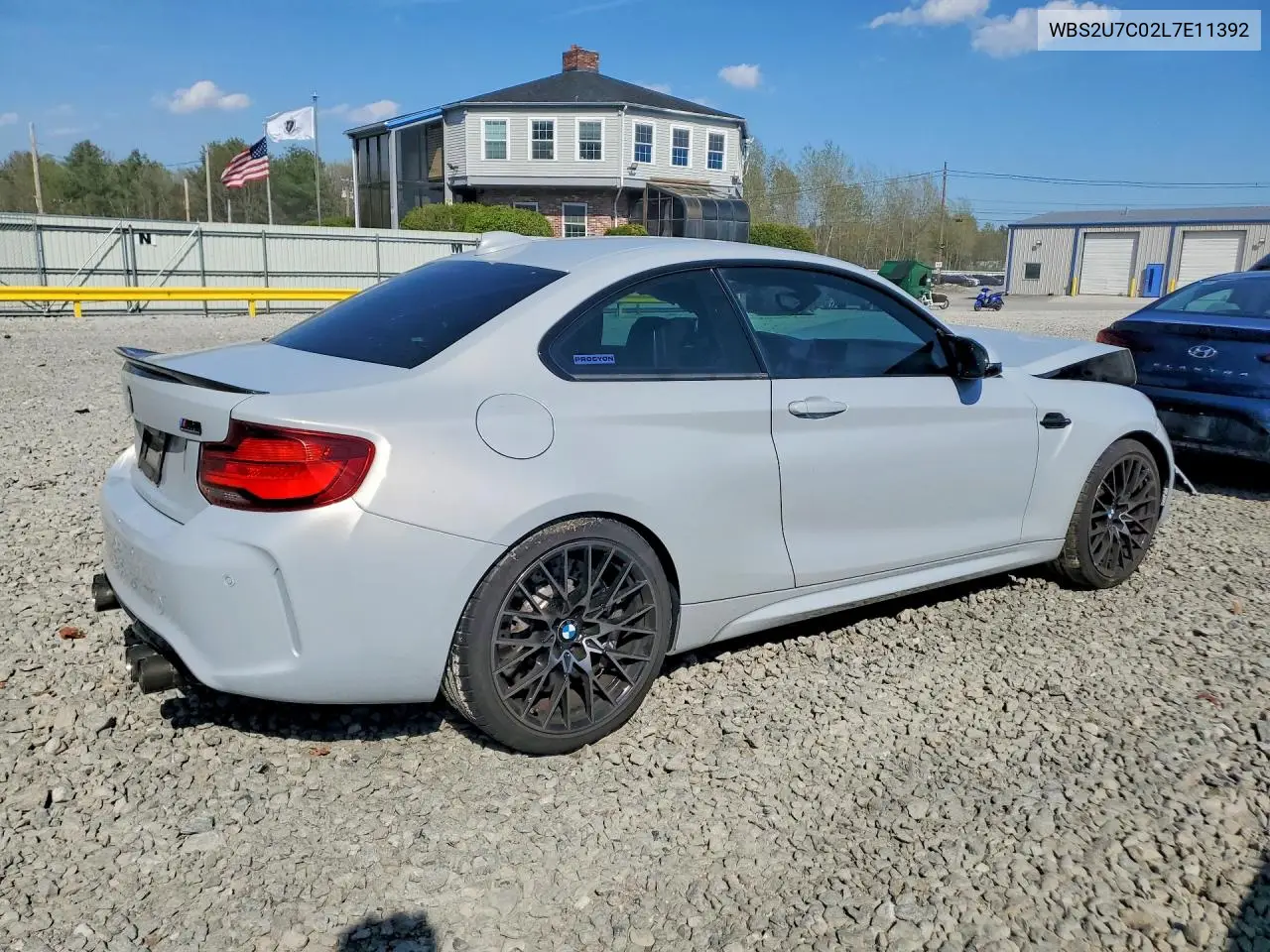 2020 BMW M2 Competition VIN: WBS2U7C02L7E11392 Lot: 52240276