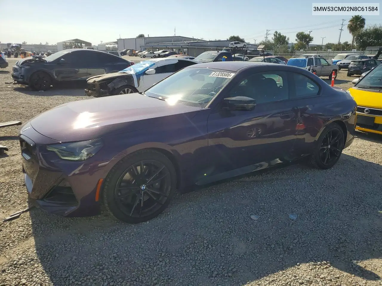 2022 BMW M240Xi VIN: 3MW53CM02N8C61584 Lot: 61328586
