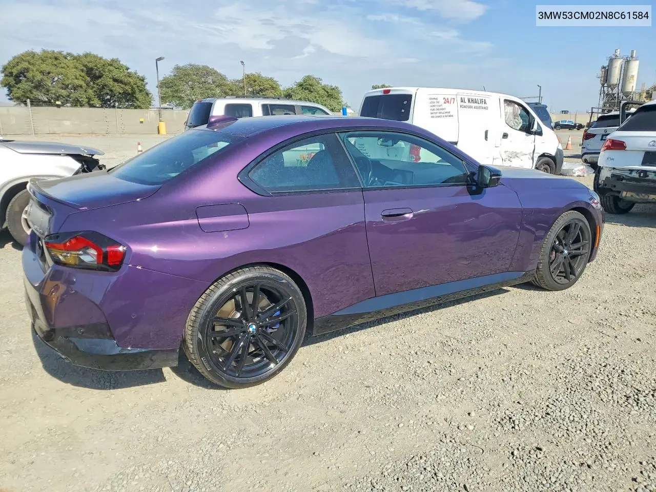 2022 BMW M240Xi VIN: 3MW53CM02N8C61584 Lot: 61328586