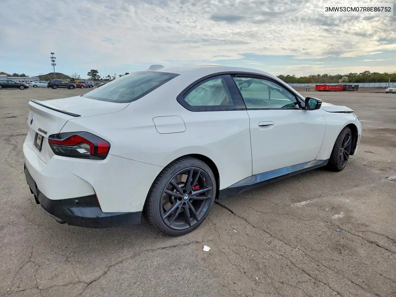 2024 BMW M240Xi VIN: 3MW53CM07R8E86752 Lot: 50665726
