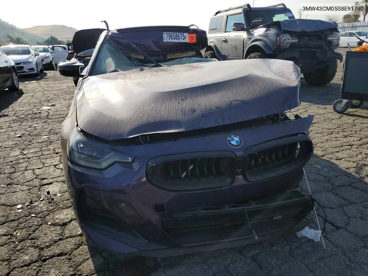 2025 BMW M240I VIN: 3MW43CM05S8E91790 Lot: 79658675