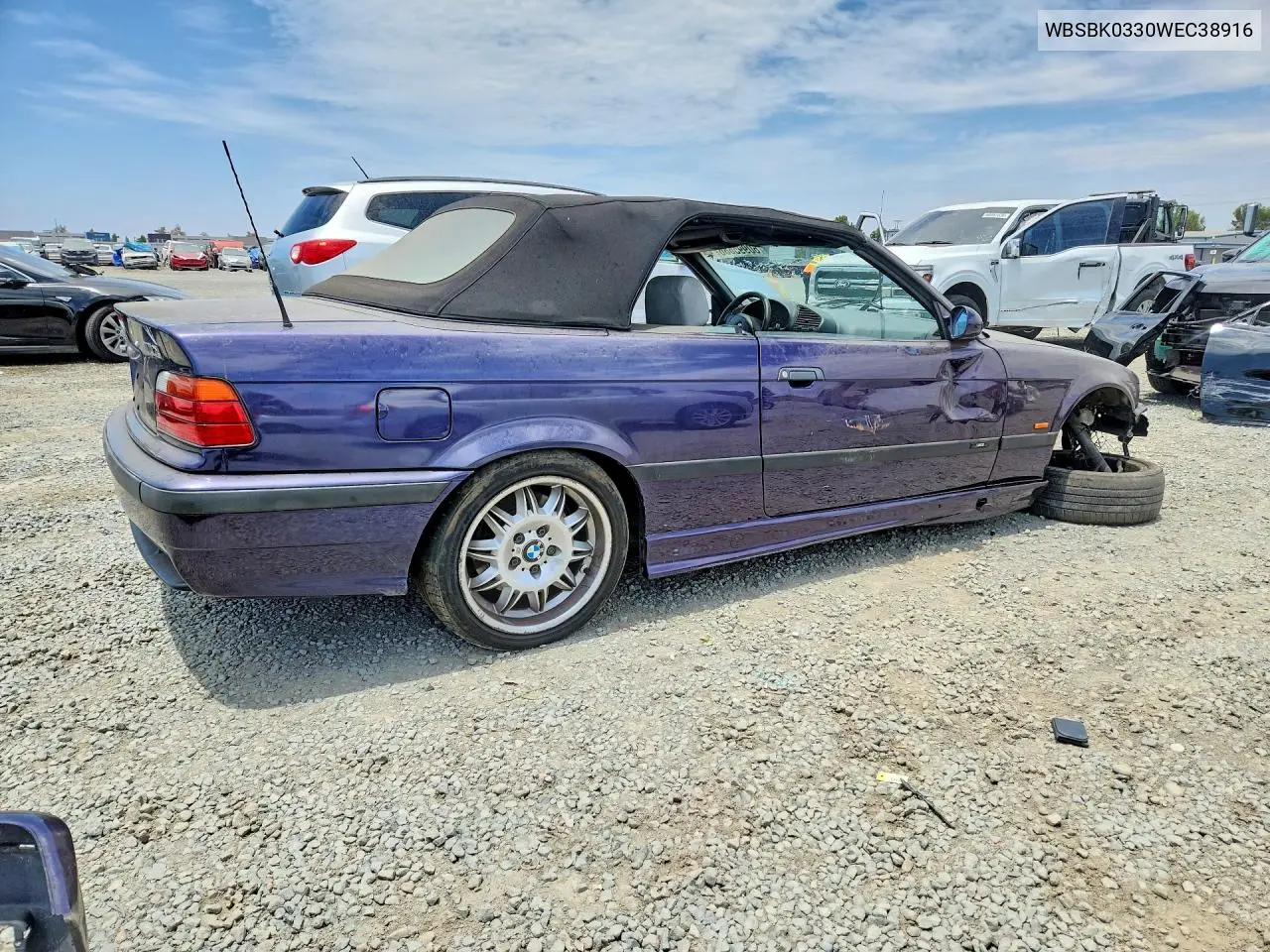 1998 BMW M3 Automatic VIN: WBSBK0330WEC38916 Lot: 60995686