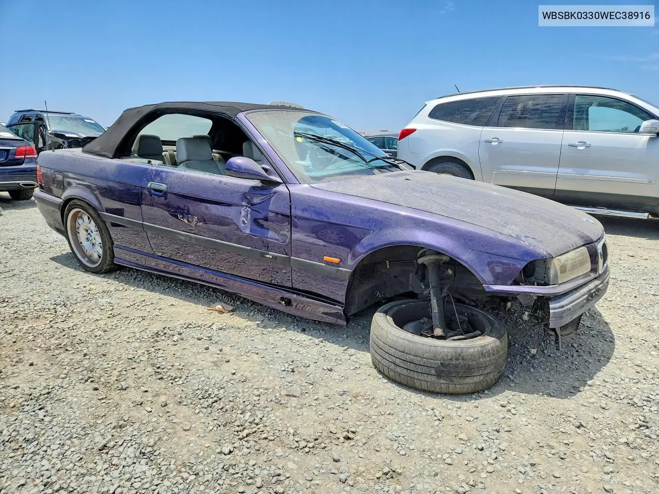 1998 BMW M3 Automatic VIN: WBSBK0330WEC38916 Lot: 60995686
