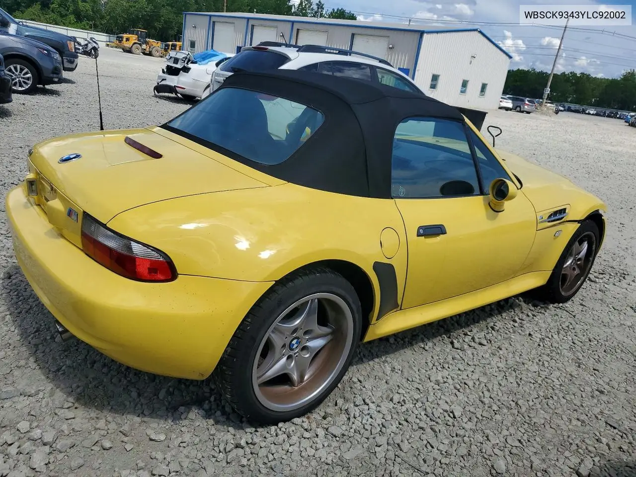 2000 BMW M Roadster VIN: WBSCK9343YLC92002 Lot: 59240236