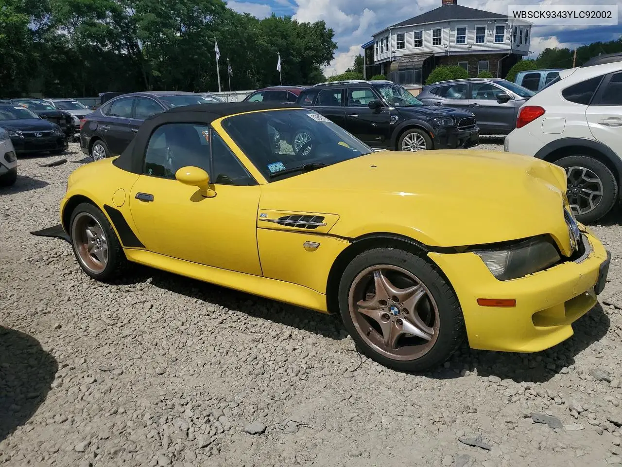 2000 BMW M Roadster VIN: WBSCK9343YLC92002 Lot: 59240236