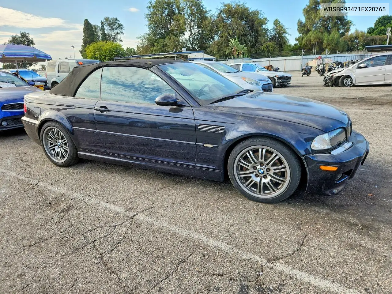 2001 BMW M3 VIN: WBSBR93471EX20765 Lot: 62063256