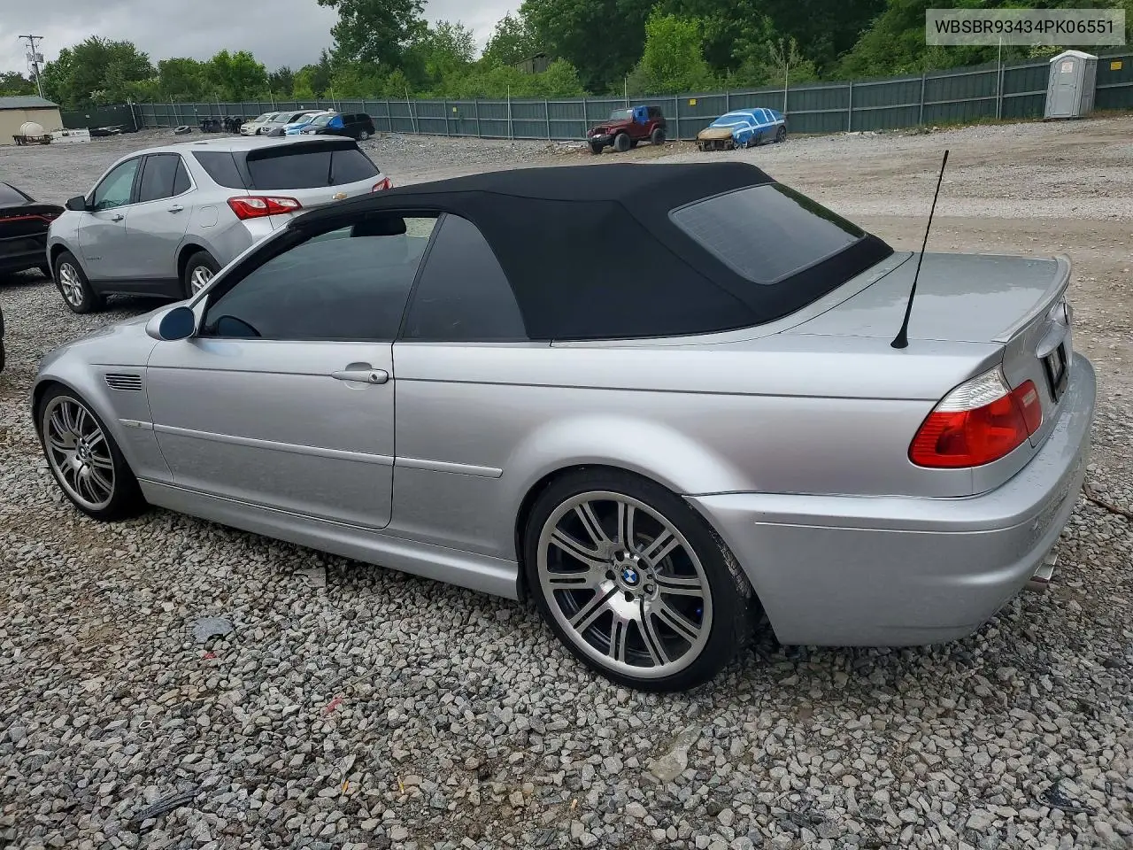 2004 BMW M3 VIN: WBSBR93434PK06551 Lot: 51588046
