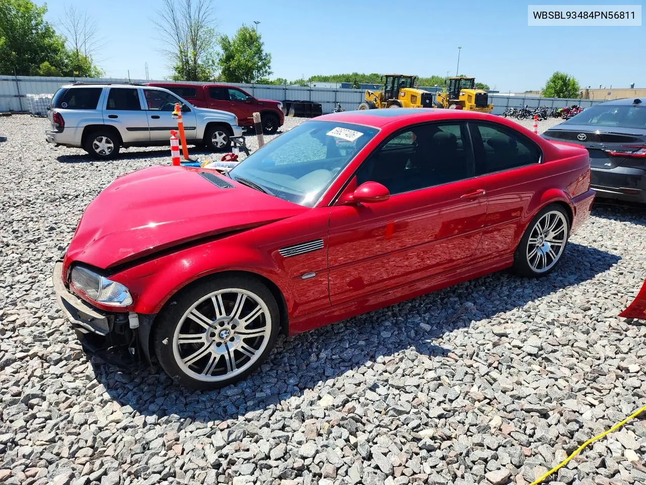 2004 BMW M3 VIN: WBSBL93484PN56811 Lot: 59627406