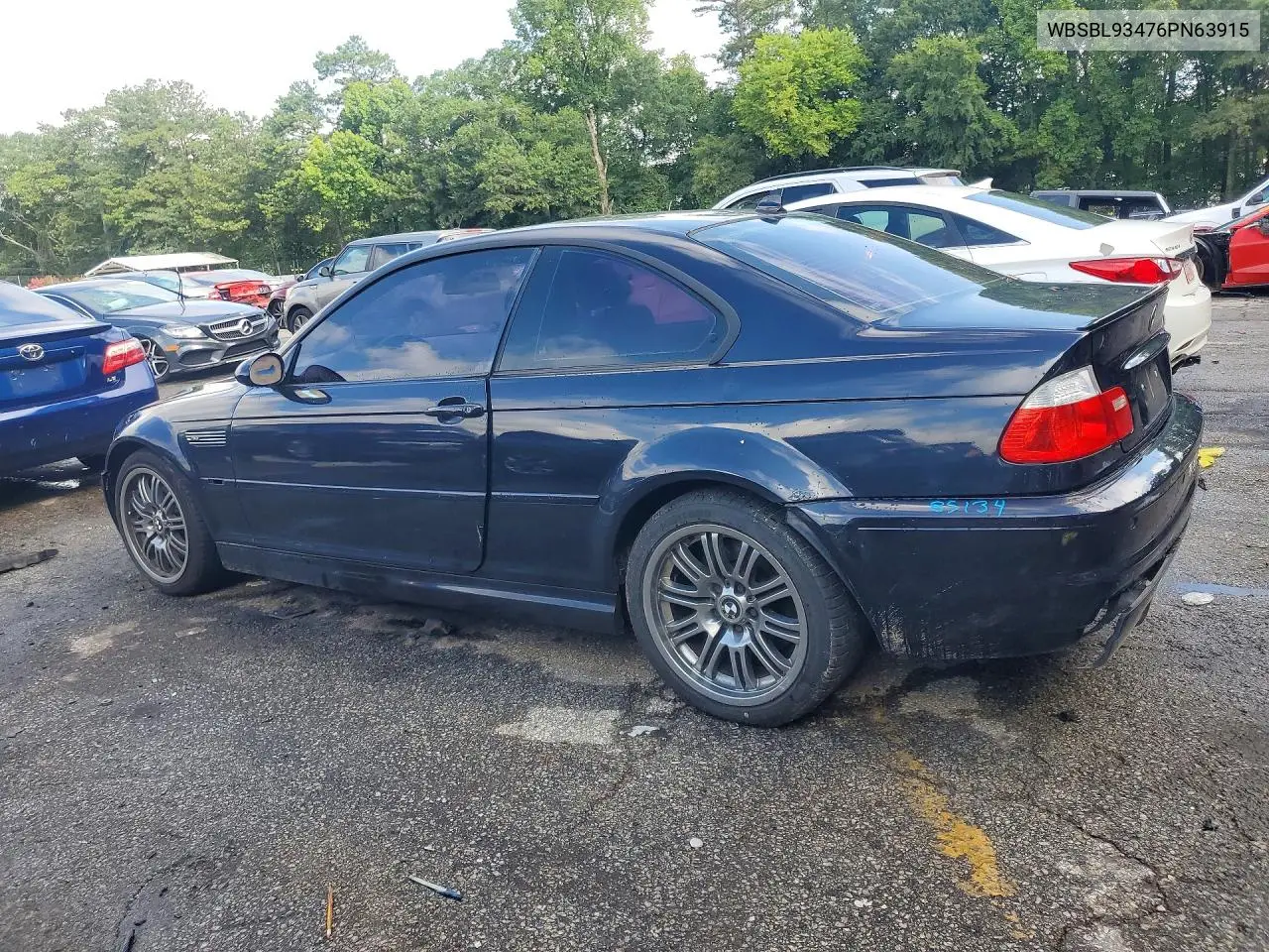 2006 BMW 3 Series M3 VIN: WBSBL93476PN63915 Lot: 60960606