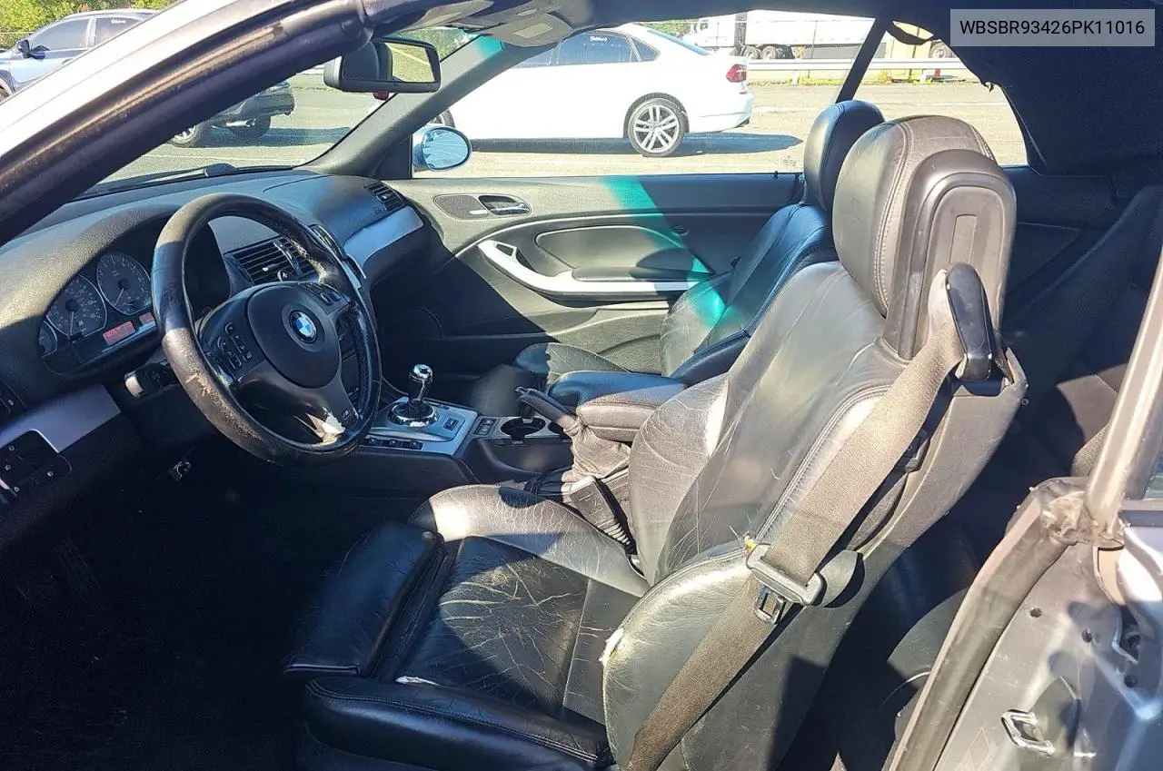 2006 BMW M3 VIN: WBSBR93426PK11016 Lot: 61739806