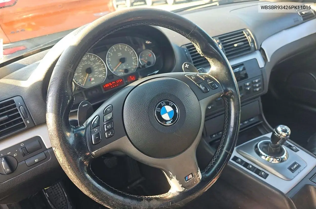 2006 BMW M3 VIN: WBSBR93426PK11016 Lot: 61739806