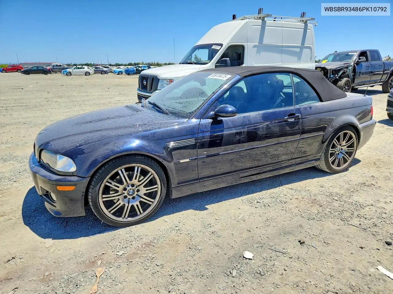 2006 BMW M3 VIN: WBSBR93486PK10792 Lot: 85978475