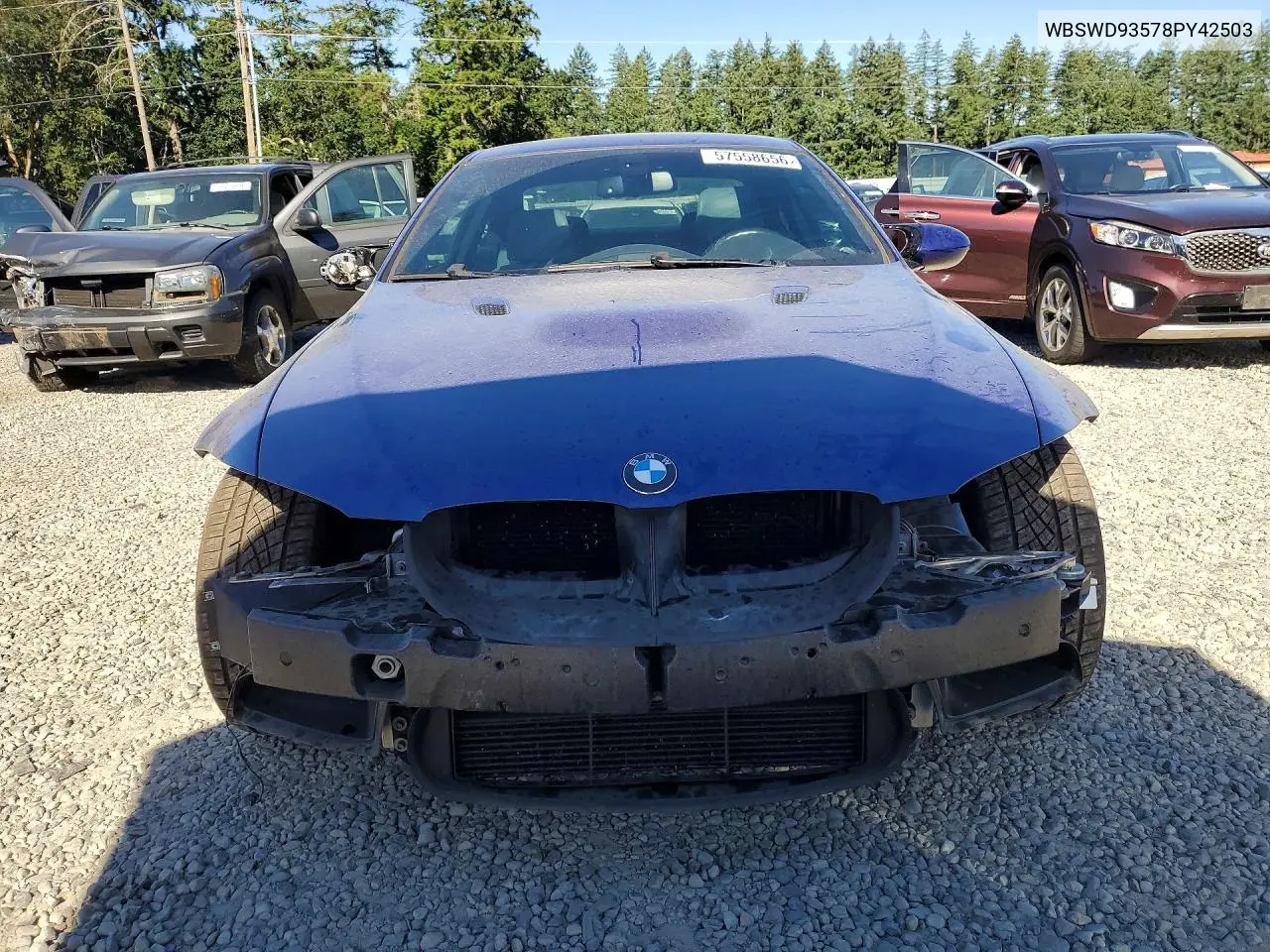 2008 BMW M3 VIN: WBSWD93578PY42503 Lot: 57558656