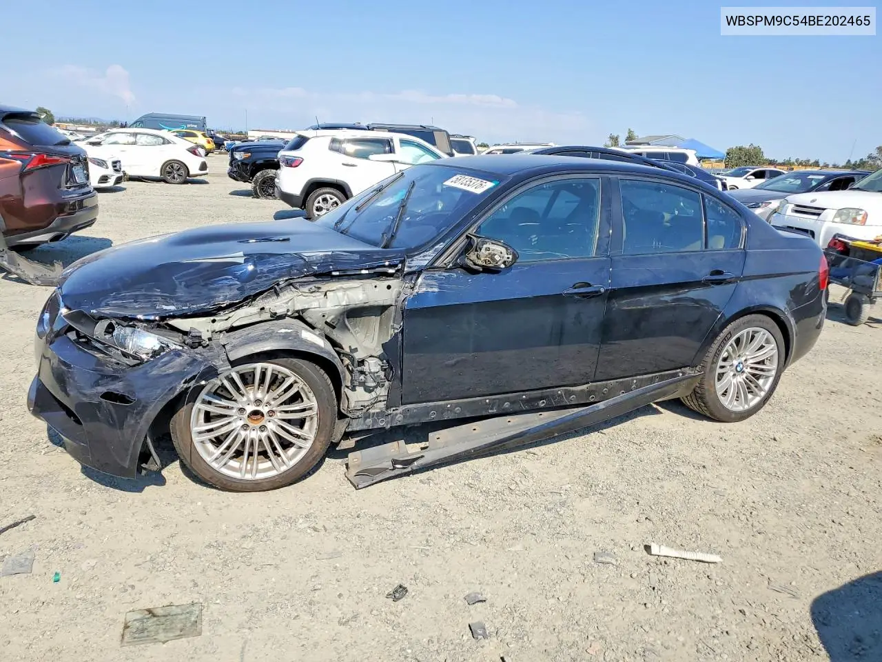 2011 BMW M3 VIN: WBSPM9C54BE202465 Lot: 58135376