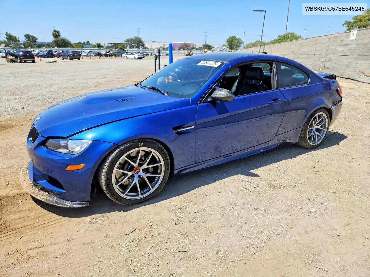 2011 BMW M3 VIN: WBSKG9C57BE646246 Lot: 60837006