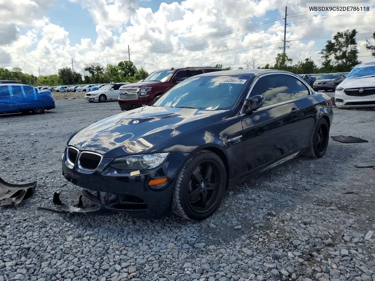 2013 BMW M3 VIN: WBSDX9C52DE786118 Lot: 59286476