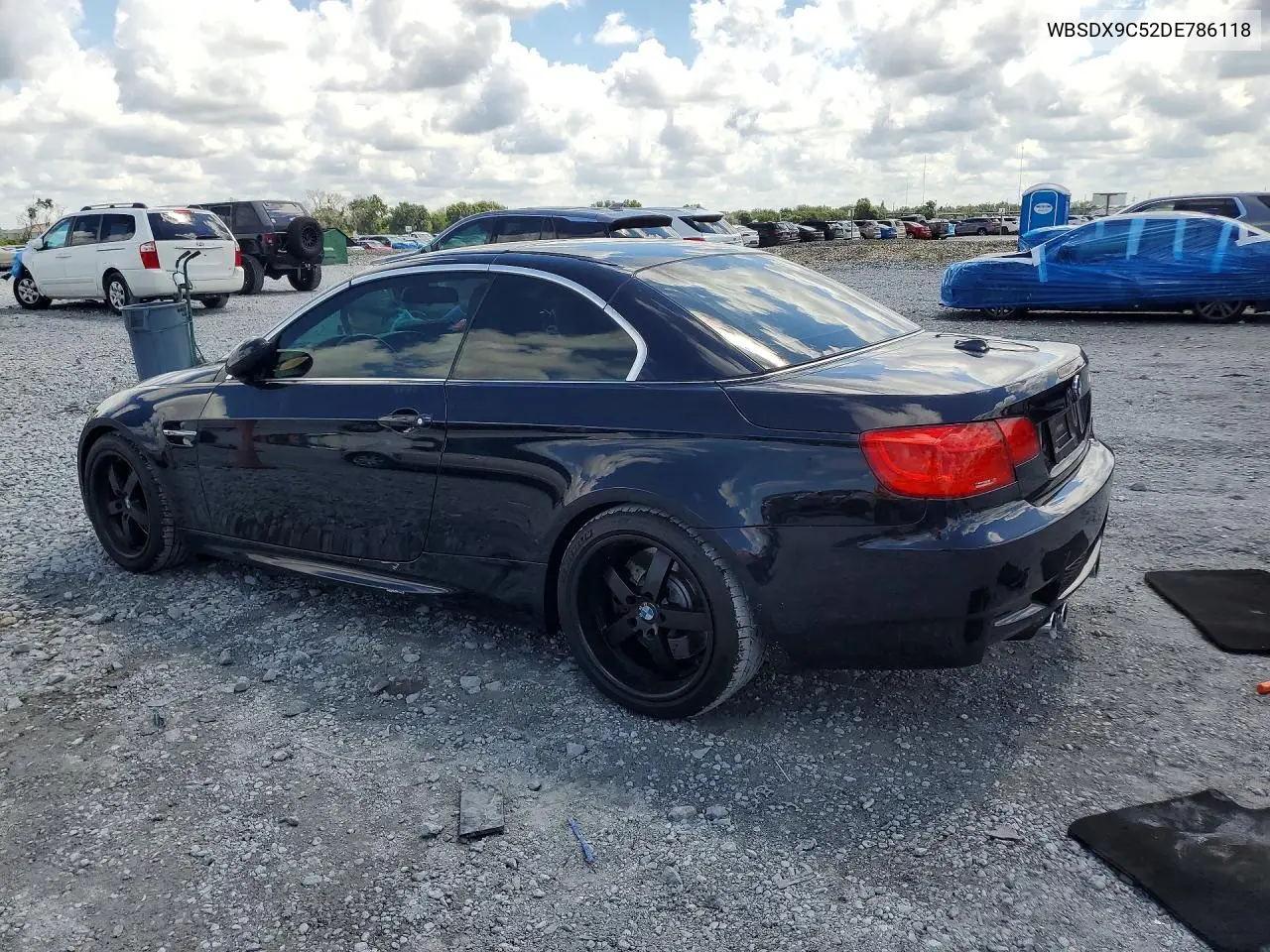 2013 BMW M3 VIN: WBSDX9C52DE786118 Lot: 59286476