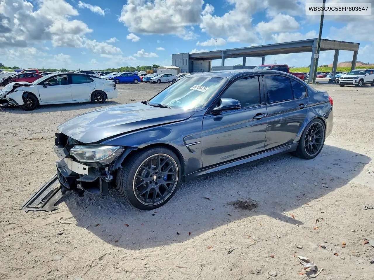 2015 BMW M3 VIN: WBS3C9C58FP803647 Lot: 54126816