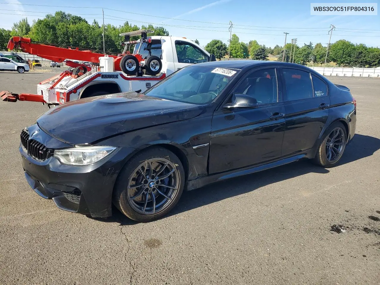 2015 BMW M3 VIN: WBS3C9C51FP804316 Lot: 57716206