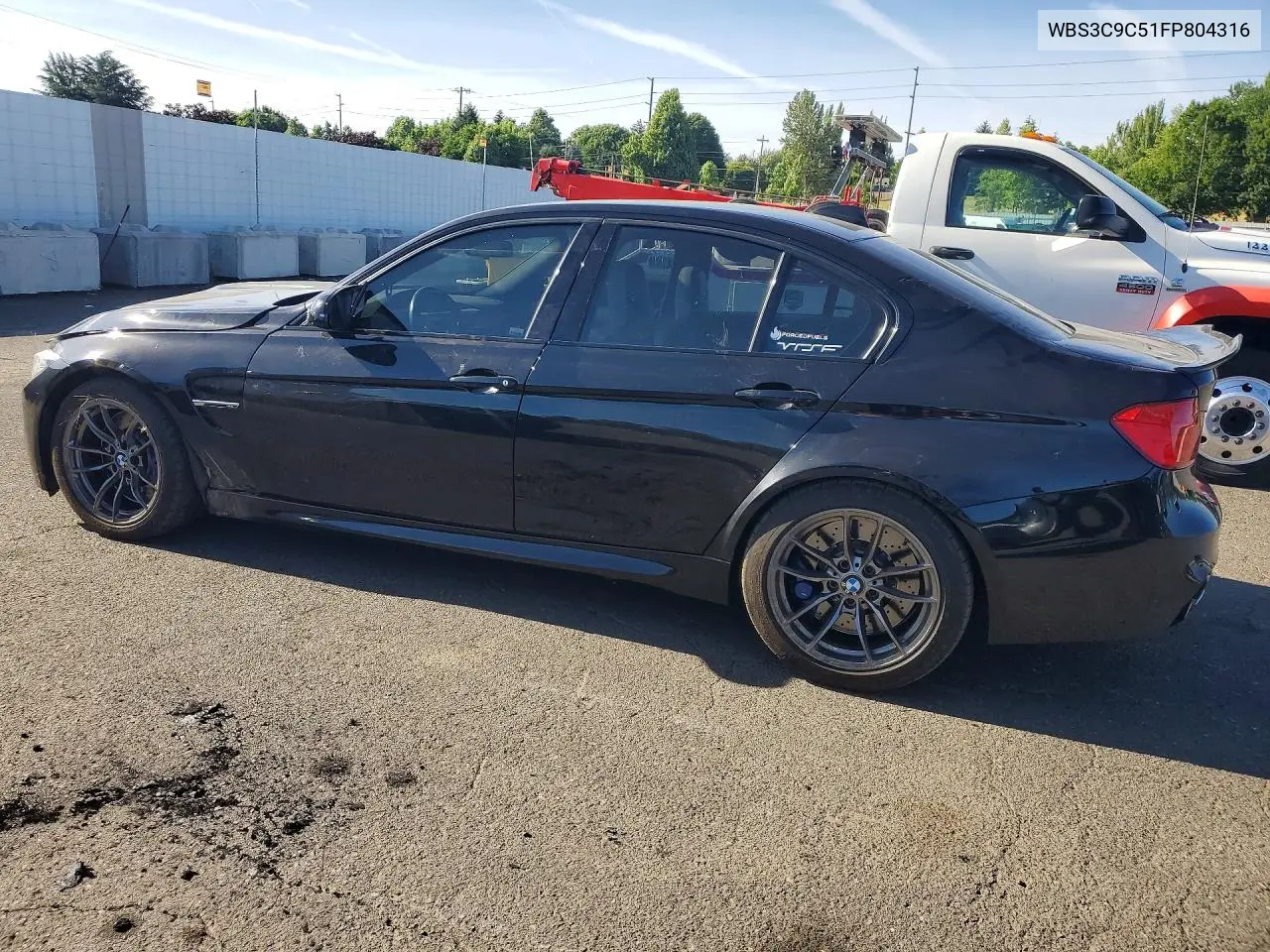 2015 BMW M3 VIN: WBS3C9C51FP804316 Lot: 57716206