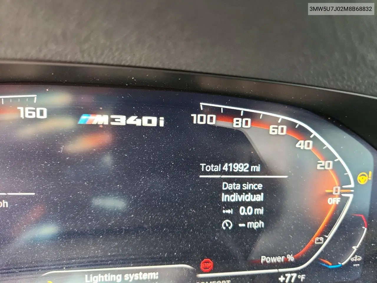 2021 BMW M340I VIN: 3MW5U7J02M8B68832 Lot: 57529366