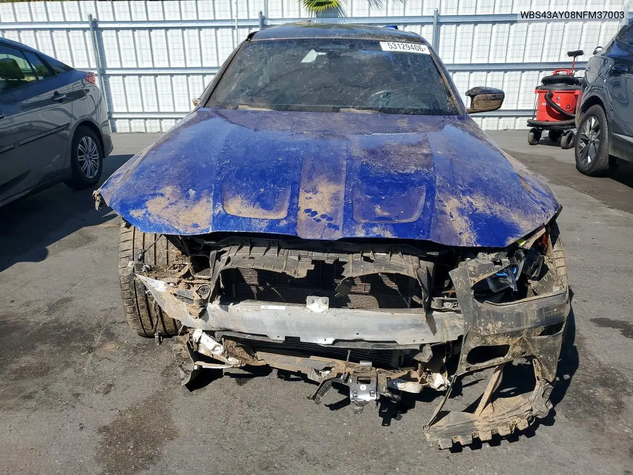 2022 BMW M3 Competition VIN: WBS43AY08NFM37003 Lot: 53129406