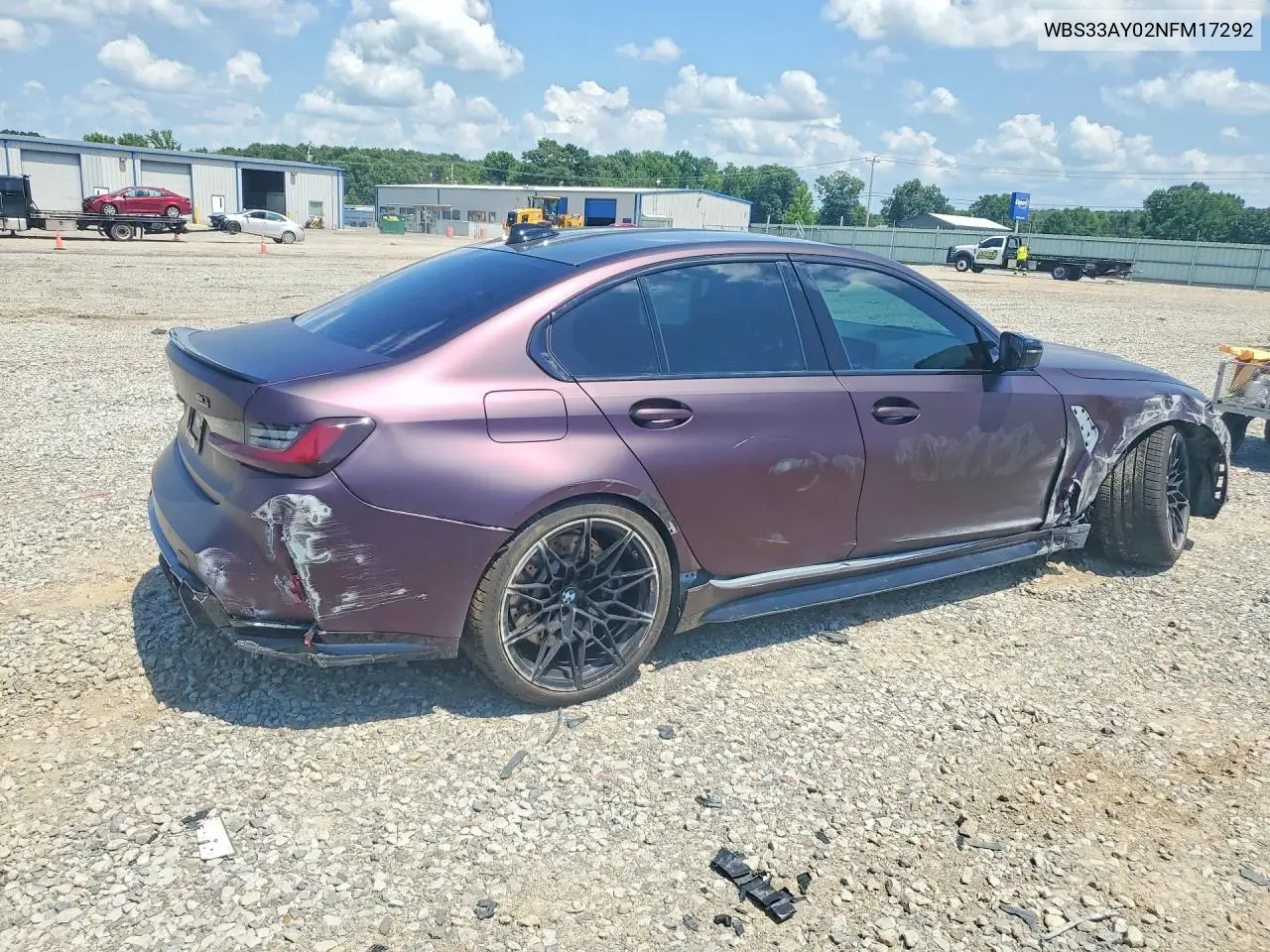 2022 BMW M3 Competition VIN: WBS33AY02NFM17292 Lot: 56330446