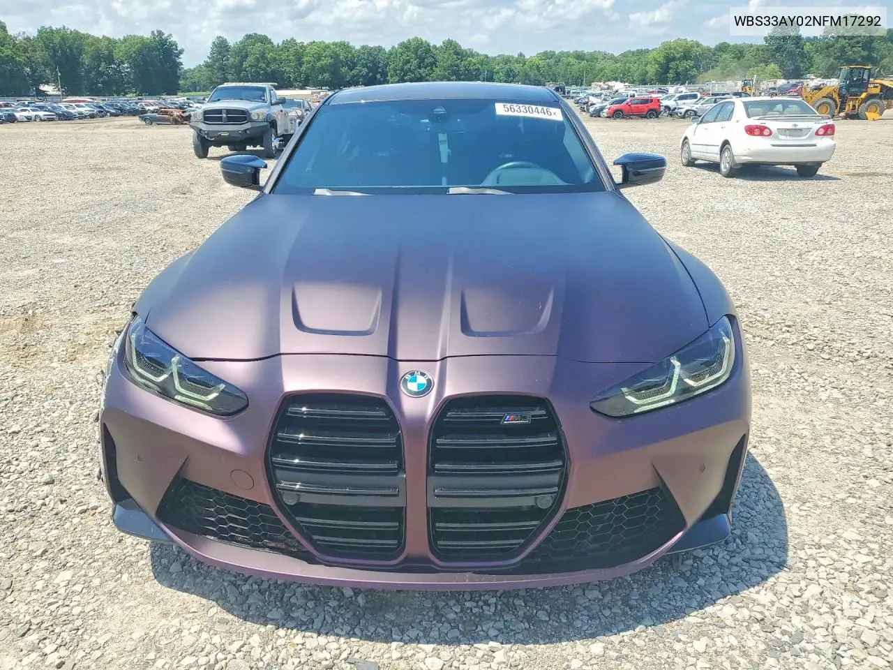 2022 BMW M3 Competition VIN: WBS33AY02NFM17292 Lot: 56330446