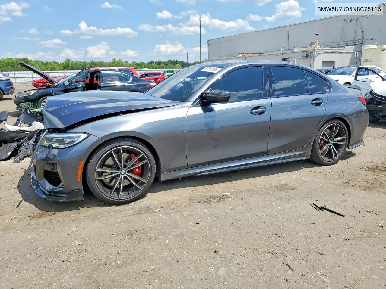 2022 BMW M340I VIN: 3MW5U7J05N8C75116 Lot: 57342446