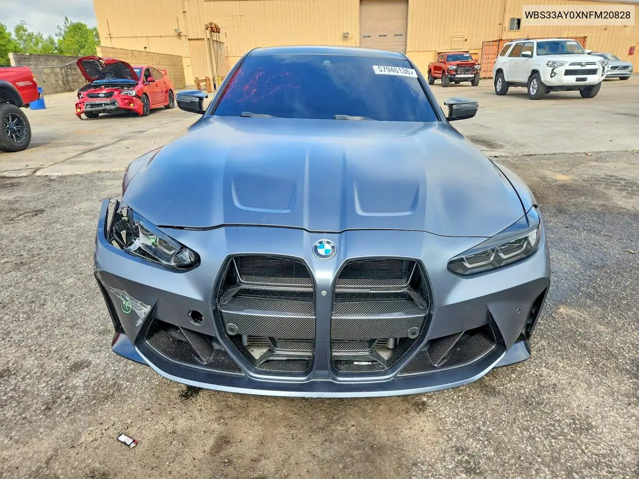 2022 BMW M3 Competition VIN: WBS33AY0XNFM20828 Lot: 57946136