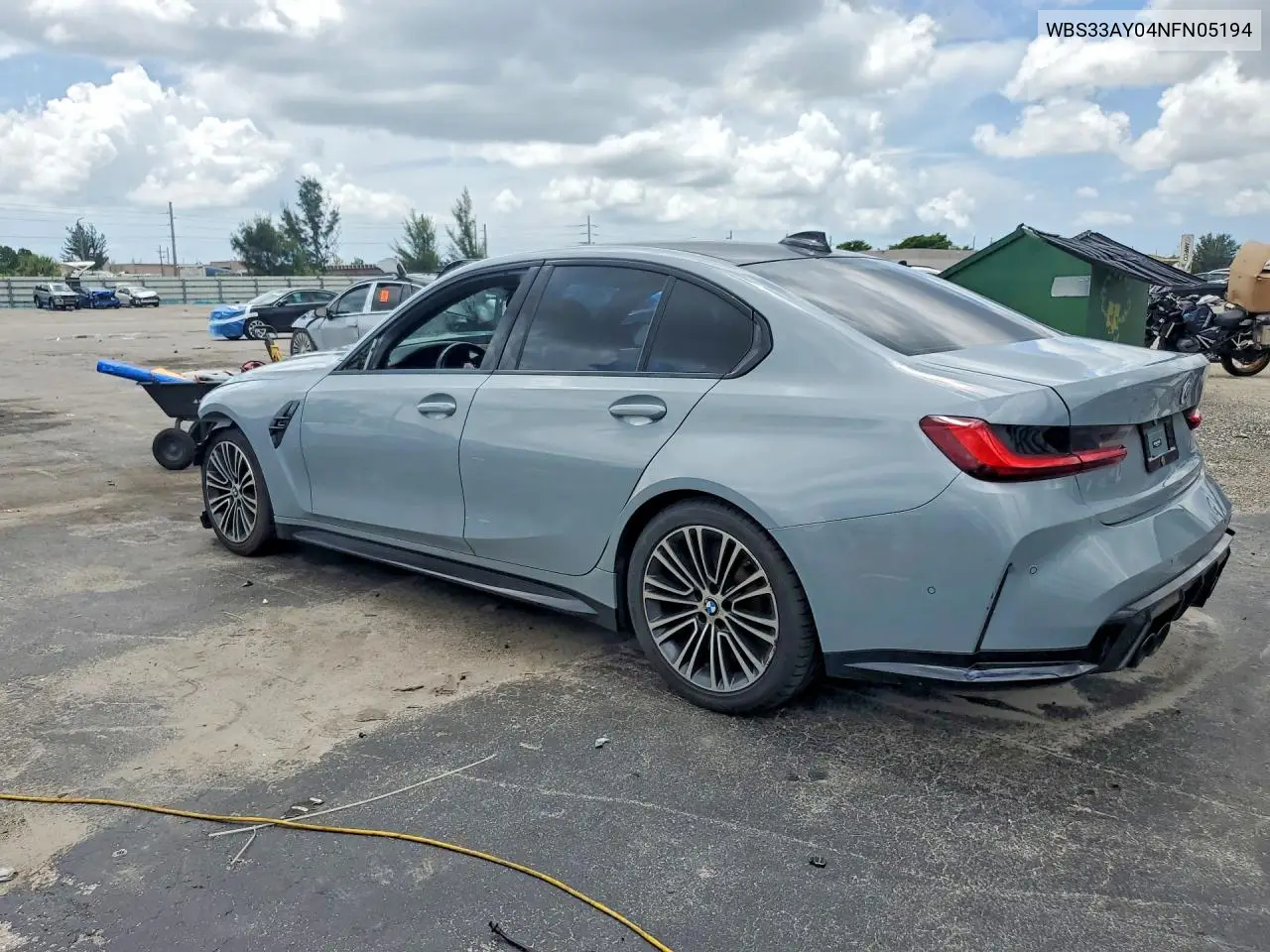 2022 BMW M3 Competition VIN: WBS33AY04NFN05194 Lot: 76292415