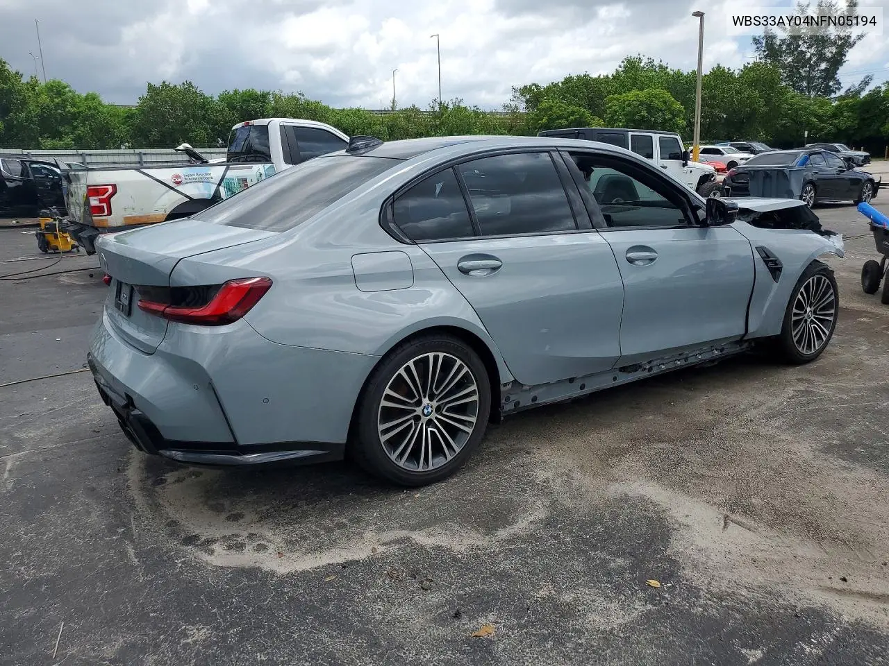 2022 BMW M3 Competition VIN: WBS33AY04NFN05194 Lot: 76292415