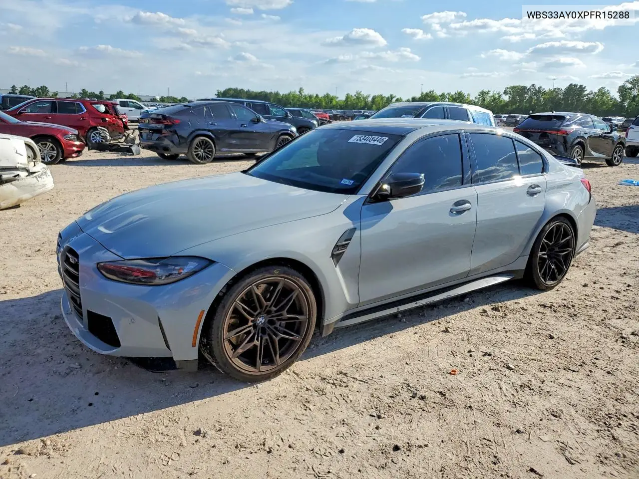 2023 BMW M3 Competition VIN: WBS33AY0XPFR15288 Lot: 53408446