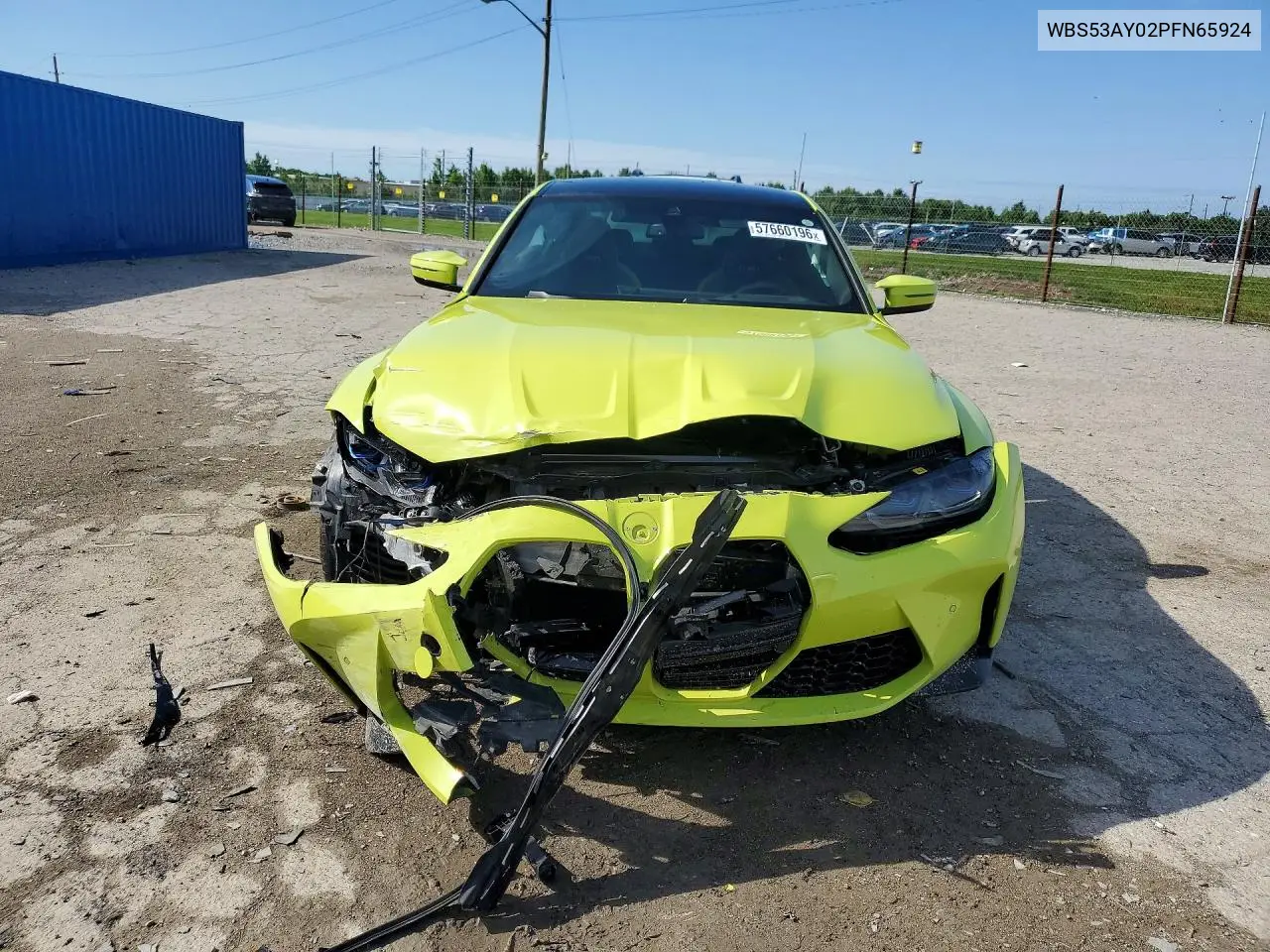 2023 BMW M3 VIN: WBS53AY02PFN65924 Lot: 57660196