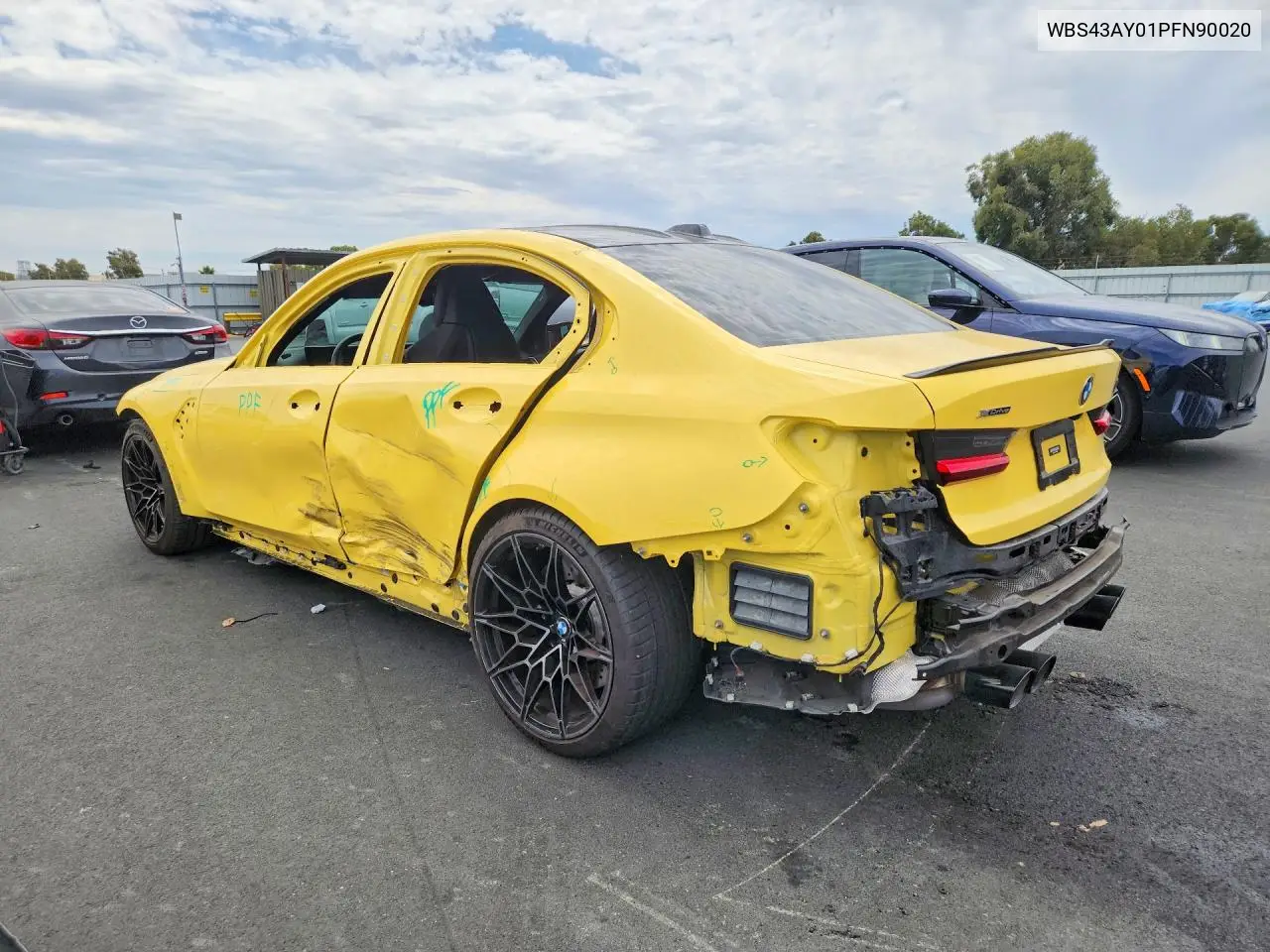 2023 BMW M3 Competition VIN: WBS43AY01PFN90020 Lot: 60953276