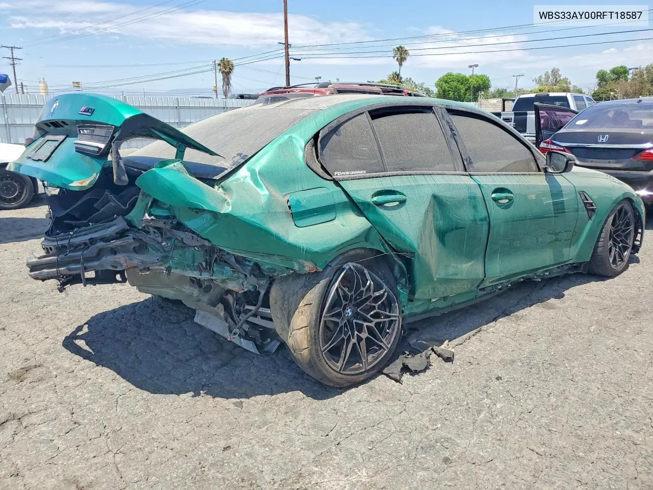 2024 BMW M3 Competition VIN: WBS33AY00RFT18587 Lot: 58298876