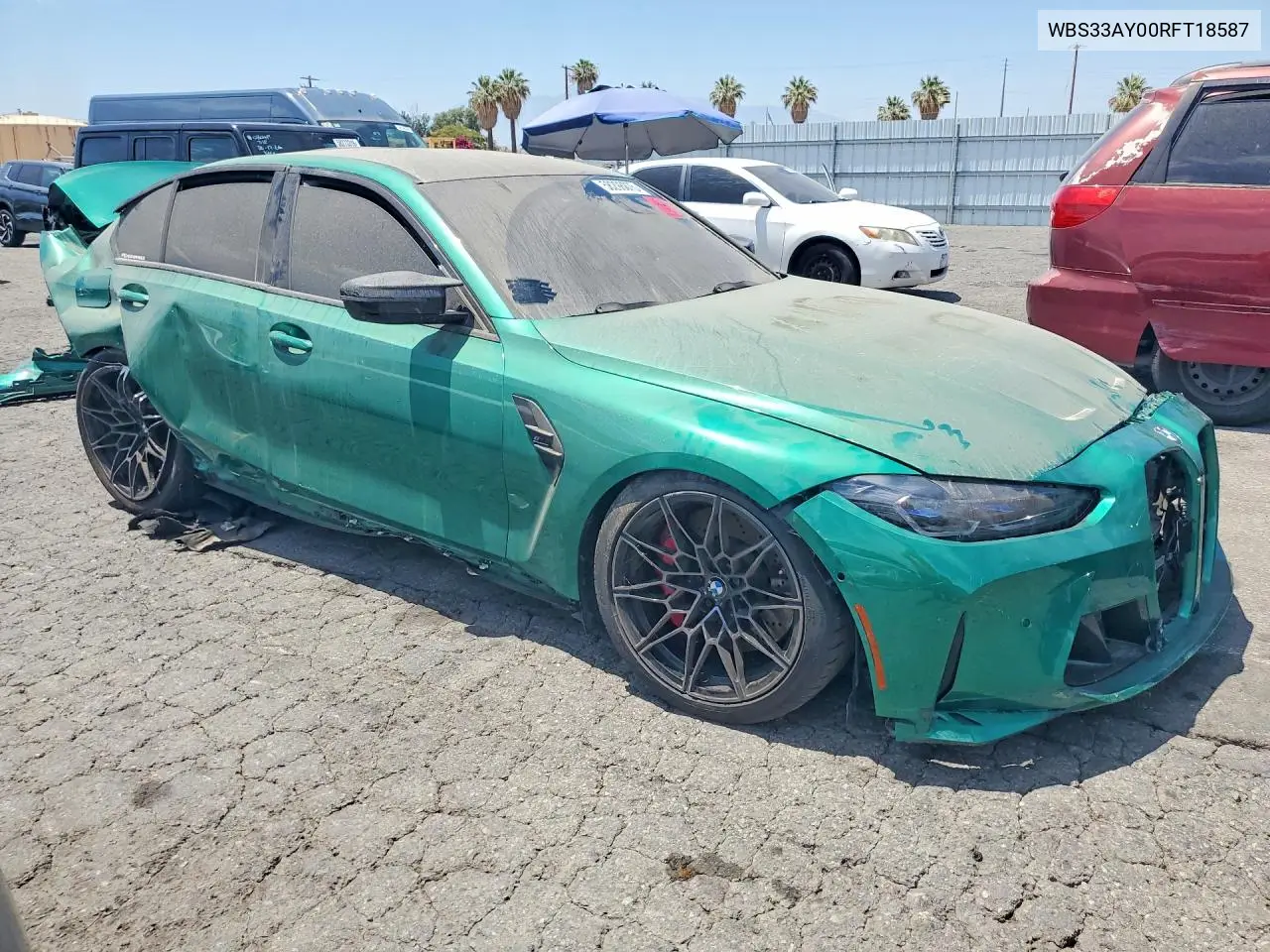 2024 BMW M3 Competition VIN: WBS33AY00RFT18587 Lot: 58298876