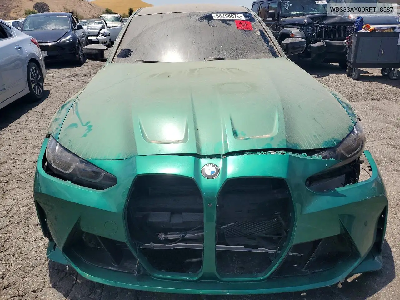 2024 BMW M3 Competition VIN: WBS33AY00RFT18587 Lot: 58298876