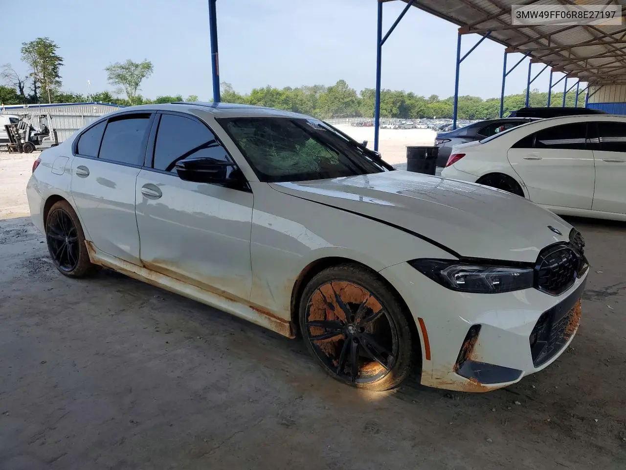 2024 BMW M340Xi VIN: 3MW49FF06R8E27197 Lot: 58625366