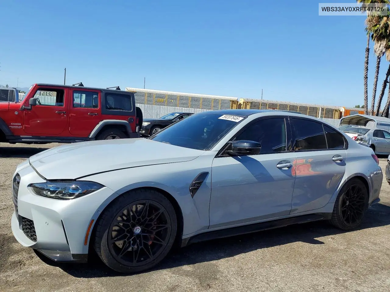 2024 BMW M3 Competition VIN: WBS33AY0XRFT47126 Lot: 59207646
