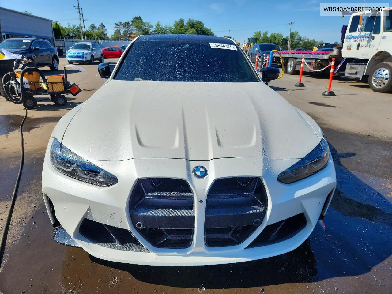 2024 BMW M3 Competition VIN: WBS43AY09RFT31066 Lot: 59644136