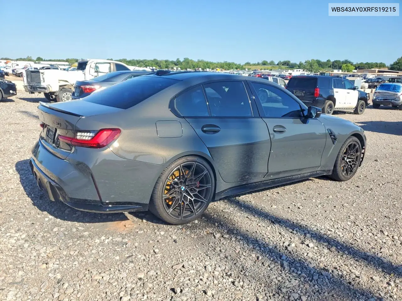 2024 BMW M3 Competition VIN: WBS43AY0XRFS19215 Lot: 60742986