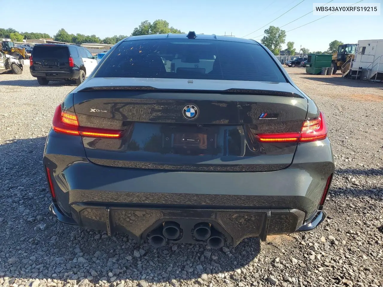 2024 BMW M3 Competition VIN: WBS43AY0XRFS19215 Lot: 60742986