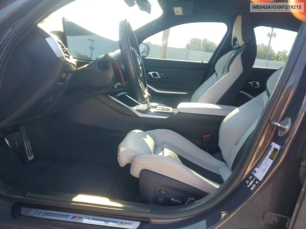 2024 BMW M3 Competition VIN: WBS43AY0XRFS19215 Lot: 60742986