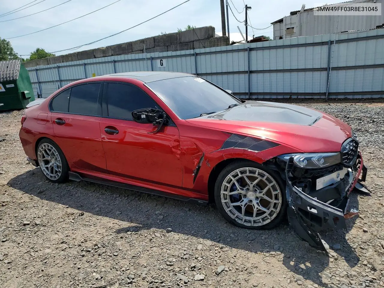 2024 BMW M340Xi VIN: 3MW49FF03R8E31045 Lot: 60751766